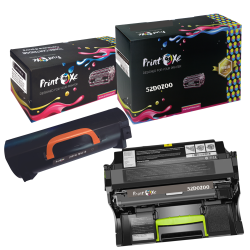 PRINTOXE 521H00 Toner & 52D0Z00 Drum Compatible 2 Units 52D1000 & 520Z for Lexmark Ms810N Ms810Dn Ms810De Ms810Dtn Ms811N Ms811Dn Ms811Dtn Ms812Dn