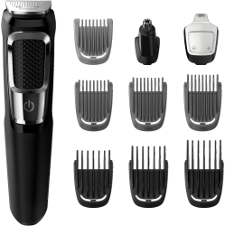 PHILIPS Multigroom Series 3000 Cordless With 10 Trimming Accessories, Lithium-Ion And Storage Bag