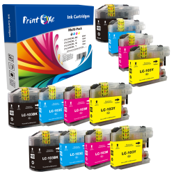 PRINTOXE Lc 101Xl / 103 Xl Compatible 3 Sets for Brother Dcp J152W & Mfc J245 J285Dw J4310Dw J4410Dw J450Dw, J4510Dw J4610Dw J470Dw J4710Dw J475Dw