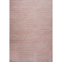 RUG BRANCH Kids Rainbow Soft Playmat Indoor Soft Area Rug In Pink