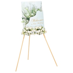 MOUSTACHE 63" Foldable Lightweight Display Easel for Students And Artists, Wooden Tripod Versatile Easel Stand for Wedding Sign And Poster