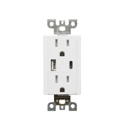 VOTATEC Duplex USB Tamper Resistant Receptacle A+C 20Amp