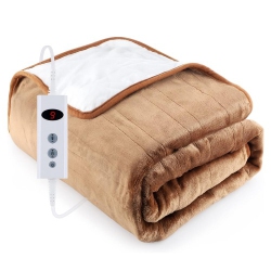 ALL YOU NEED Basein Electric Heated Throw Blanket, 153 X 127 Cm Soft Flannel Heating Blanket With Auto-Off, 10 Heating Levels, 9 Hour Timer