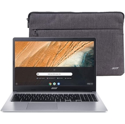 ACER Chromebook 15.6" HD Display Intel Celeron N4020 4GB 64GB Protective Sleeve Long Battery Chrome Os In Silver