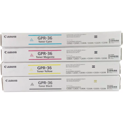 CANON 365 Days Warranty / Gpr-36|3782B003Aa|3783B003Aa|3785B003Aa|3784B003Aa / Genuine Gpr36, Toner Full Set ( Bk, C, M, Y ) By. Azx-Deals Canada