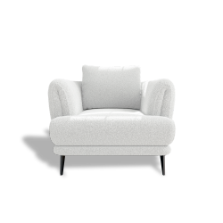VALENCIA Melissa Fabric Accent Chair, White
