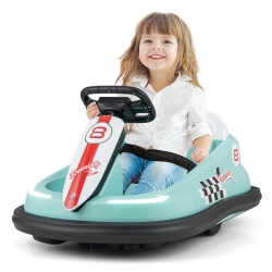 COSTWAY 6V Electric Kids Ride-On Bumper Car With 360° Spinning Dual Motors 2 Speeds
