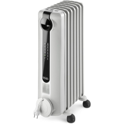 DE'LONGHI Oil-Filled Radiator Space Heater, Full Room Quiet 1500W, Adjustable Thermostat, 3 Heat Settings, Digital Timer, Eco Energy Saving Mode
