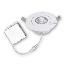 VOTATEC Led Gimbal Round Panel 6" 3Cct 13W In White