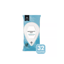 SUMMER'S EVE Fragrance Free Feminine Cleansing Wipes - 32Ct