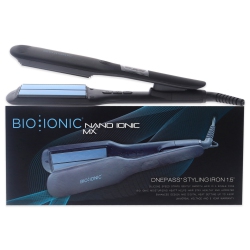 BIO IONIC Onepass Nanoionic Mx Styling Iron - By for Women - 1.5 Inch Flat Iron In Black