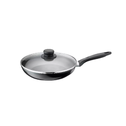 METRONS 30Cm (11-3/4Inch) Smokeless No-Stick Healthy Fry Pan With Lid (Teflon Free)