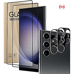 KEEGUARD Samsung Galaxy S24 Plus + Screen Protector [2+2 Pack] 9H Hardness, HD Clarity, Tempered Glass, Sensitive Touch, Anti-Fingerprint