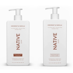 NATIVE Shampoo And Conditioner Set, 16.5 Fl OZ, 2 Pack (Coconut&vanilla)