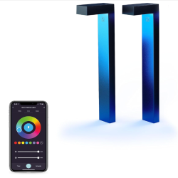 ATOMI Smart Wifi Led Pathway Lights - 2 Pack Extension Kit - Use With The Pathway Lights, 10 Watts Each, Aluminum Construction