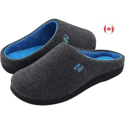 ROCKDOVE Men's Original Two-Tone Memory Foam Slipper - Comfortable Indoor Slippers With Stylish Design. Size : 9-10 In Multicolor