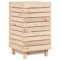 VIDAXL Laundry Basket 44X44X76 Cm Solid Wood Pine