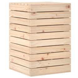 VIDAXL Laundry Basket 44X44X66 Cm Solid Wood Pine
