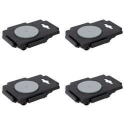 VIDAXL Moving Dollies With 8 Wheels 4 PCs Polypropylene 150 Kg In Black