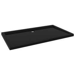 VIDAXL Shower Base Tray, Non-Slip Bathroom Shower Pan, Reinforced Abs, 27.6X47.2 Inches In Black