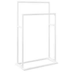 VIDAXL Freestanding Towel Rack 48X24X78.5 Cm Iron In White