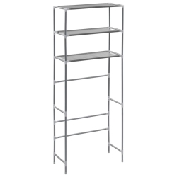 VIDAXL 3-Tier Storage Rack Over Laundry Machine 69X28X169 Cm In Silver