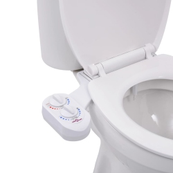 VIDAXL Bidet Toilet Seat Attachment Hot Cold Water Single Nozzle