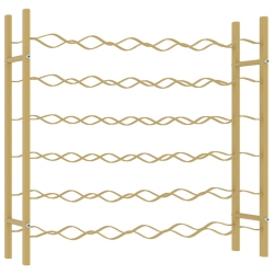 VIDAXL Wine Rack for 36 Bottles Metal In Gold