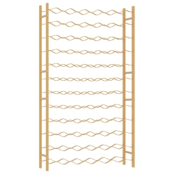 VIDAXL Wine Rack for 72 Bottles Metal In Gold