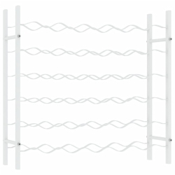 VIDAXL Wine Rack for 36 Bottles Metal In White
