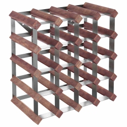 VIDAXL Wine Rack for 20 Bottles Solid Wood Pine In Brown