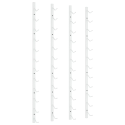 VIDAXL Wall Mounted Wine Rack for 12 Bottles 2 PCs Iron In White