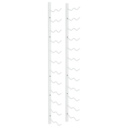 VIDAXL Wall Mounted Wine Rack for 24 Bottles Iron In White