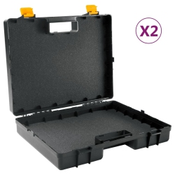 VIDAXL Universal Machine Cases With Foam Rubber 2 PCs Polypropylene