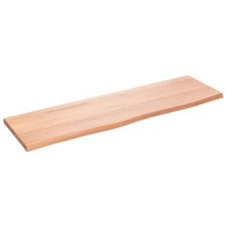 VIDAXL Wall Shelf 100X30X2 Cm Treated Solid Wood Oak In Light Brown