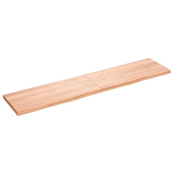 VIDAXL Wall Shelf 180X40X(2-4) Cm Treated Solid Wood Oak In Light Brown