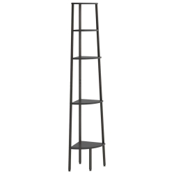 VIDAXL 5-Tier Corner Shelf 45.5X31.5X180 Cm In Black
