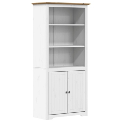 VIDAXL Bookcase Bodo And Brown 80X40X172 Cm Solid Wood Pine In White