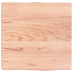 VIDAXL Table Top 40X40X(2-4) Cm Treated Solid Wood Live Edge In Light Brown