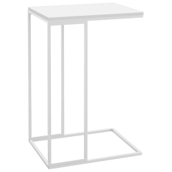 VIDAXL Side Table 40X30X59 Cm Engineered Wood In White