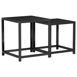 VIDAXL Tea Tables 2 PCs Mdf In Black