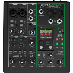 MACKIE Profx6V3+ 6-Channel Professional Effects Mixer With Bluetooth