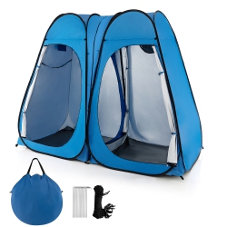 COSTWAY Outdoor 7.5Ft Portable Pop Up Shower Privacy Tent Dressing Changing Room Camping