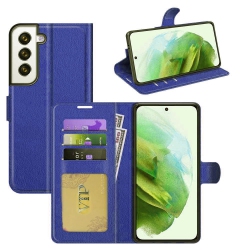 CSMART [Cs] Magnetic Card Slot Leather Folio Wallet Flip Case Cover for Samsung Galaxy S25 / S24 In Navy