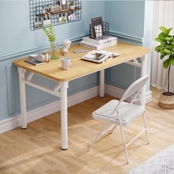 NONE Folding Computer Desk Modern Style Office Desk Simple Style PC Table- Writing Computer Desk Space Saving Foldable Table Natural M