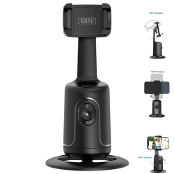 TUTT P1 Selfie Phone Holder Mount | Smart 360° Auto Face Tracking Gimbal Desktop Stabilizer Tripod | Adjustable Lens | No App, Gesture Control