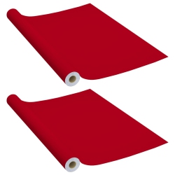 VIDAXL Self-Adhesive Furniture Films 2 PCs 500X90 Cm Pvc In Red