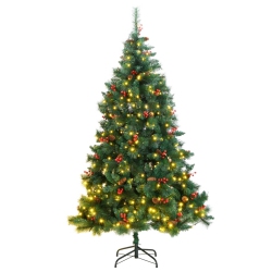 VIDAXL Artificial Hinged Christmas Tree 300 Leds 240 Cm