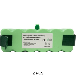 POWER PORTABLE 2-Pack Roomba 500 14.8V 5.2Ah Li-Ion Replacement Battery Pack