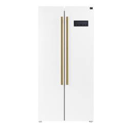 FORNO Salerno Espresso 33-Inch Side-By-Side 15.6 Cu.ft. Refrigerator In White
